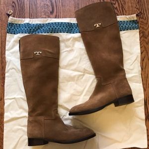 Tory Burch Wembley Riding Boot- Deepsplit Suede